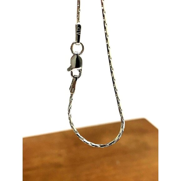 Diamond Pendant Circle Dangler Studios 14k White Gold Women's Necklace 17'' - Picture 7 of 13